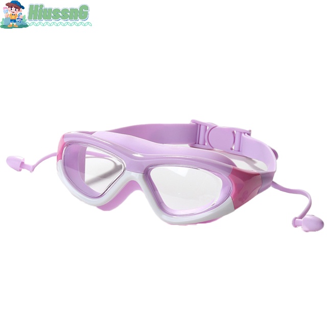 Kính Bơi Chống Thấm Nước Gây Sương Mù Kèm Nút Bịt Tai Tiện Dụng Cho Bé