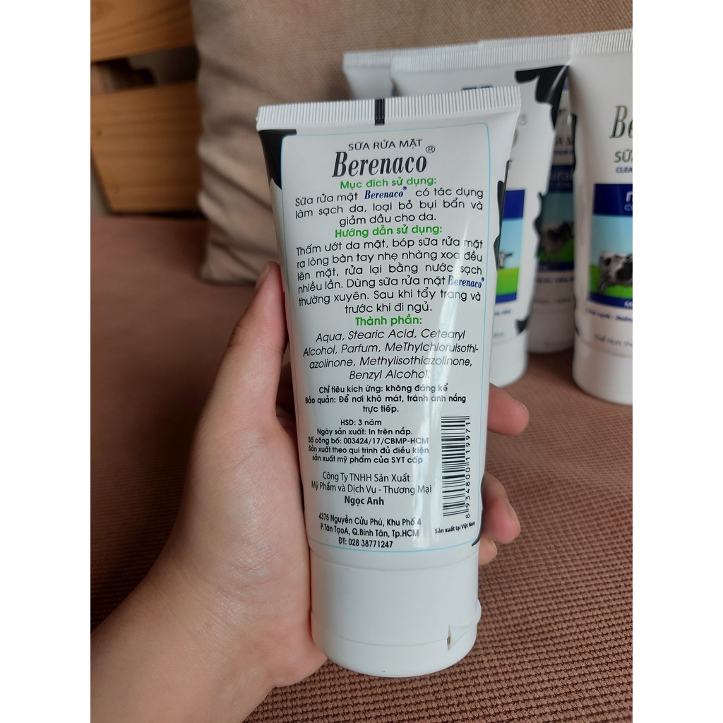 Sữa rửa mặt bò Berenaco Cleansing Your Skin 150ml