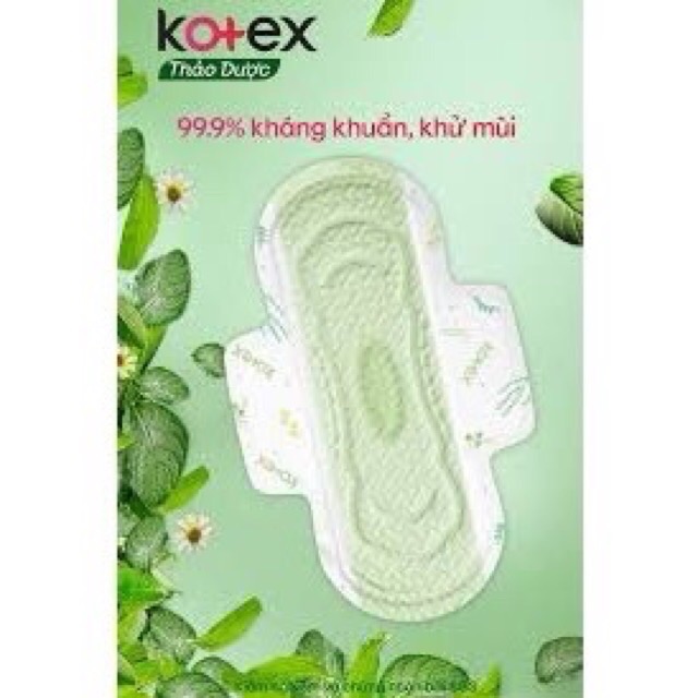 Combo 8 gói Băng vệ sinh Kotex Thảo Dược Cool siêu mỏng cánh (8m/gói)