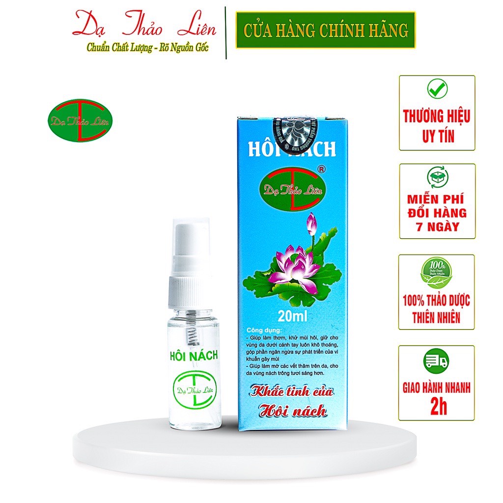 Xịt Hôi Nách Dạ Thảo Liên 100% Thảo Dược Thiên Nhiên 20ml