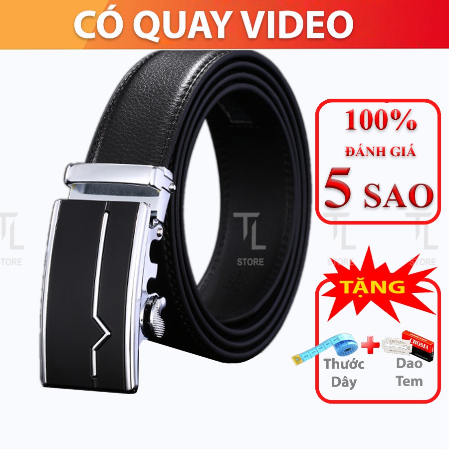 Thắt Lưng Da Đẹp, Dây Nịt Nam VD01 Khóa Kim Loại Tự động Cao Cấp, Bản 3,5cm, Phù Hợp Mặc Quần Âu, Thời Trang Công Sở