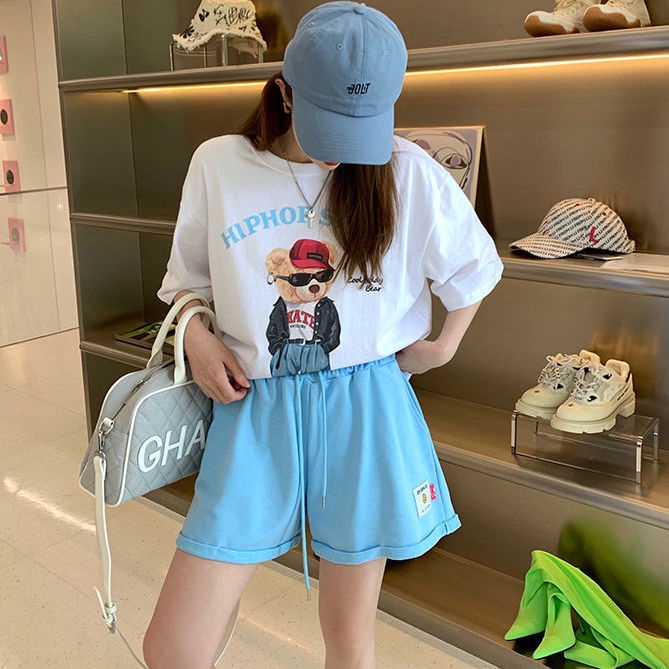 Quần Short Thể Thao Ống Rộng Thiết Kế Mới Kiểu Dáng Đơn Giản Năng Động Thời Trang Mùa Hè Dành Cho Nữ