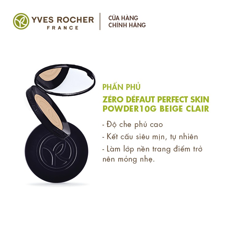 Phấn Phủ Yves Rocher Zero Defaut Perfect Skin Powder 10g - Tông Beige Clair