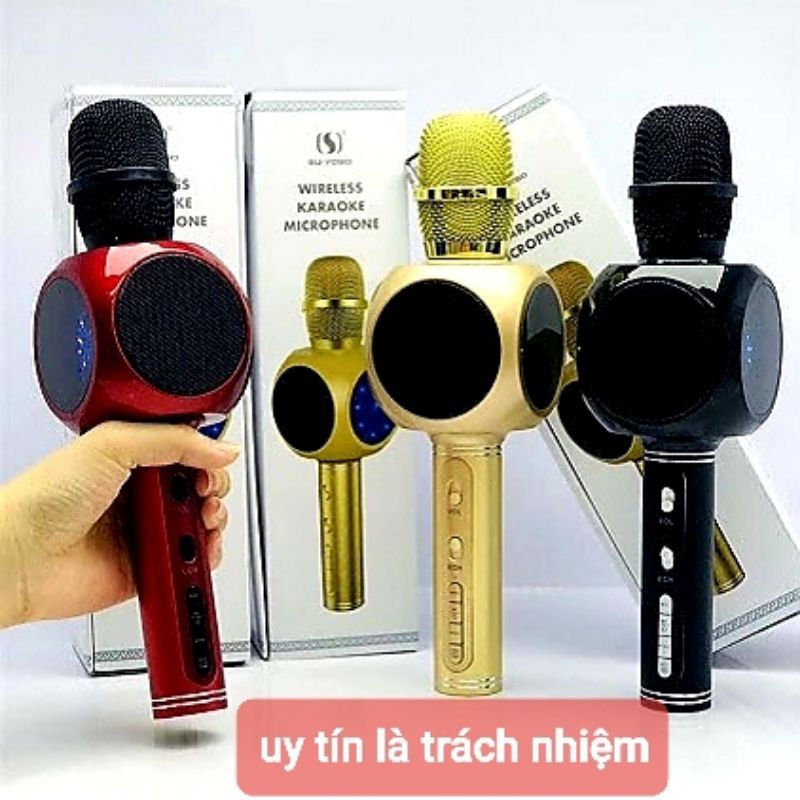 Micro không dây kèm loa bluetooth 3 in 1 YS-60, YS-63