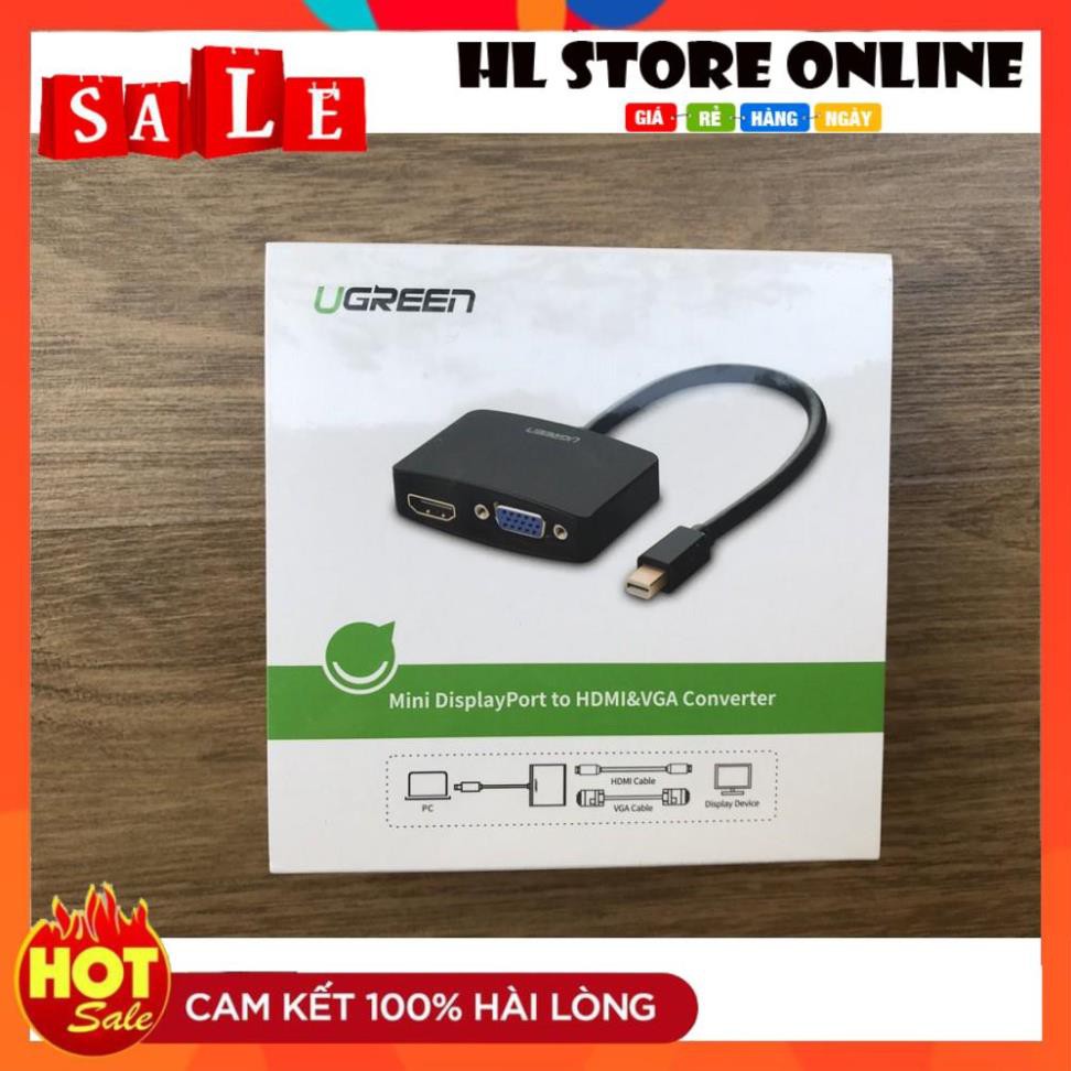 💖 Cáp Chuyển Đổi Mini Displayport To HDMI, VGA Chính Hãng Ugreen 10439