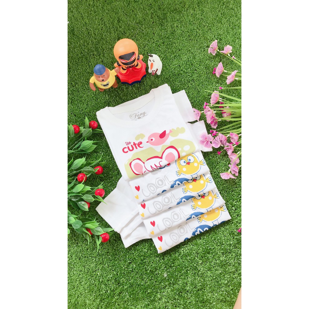 Set 5 Áo cotton trắng FANY tay dài cho bé gái ( Từ 6kg đến 18kg)