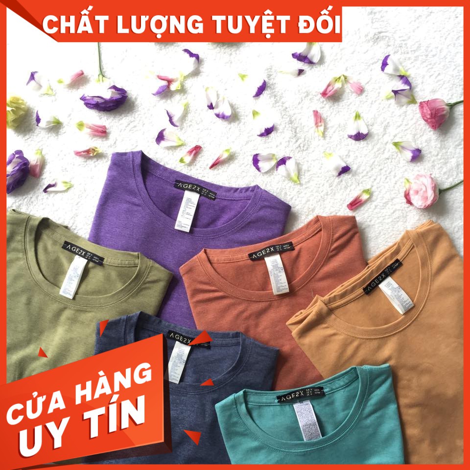 [Giá Sập Sàn]ÁO THUN TRƠN NHIỀU MÀU AGE2X (Kèm ảnh thật)[ảnh thật]