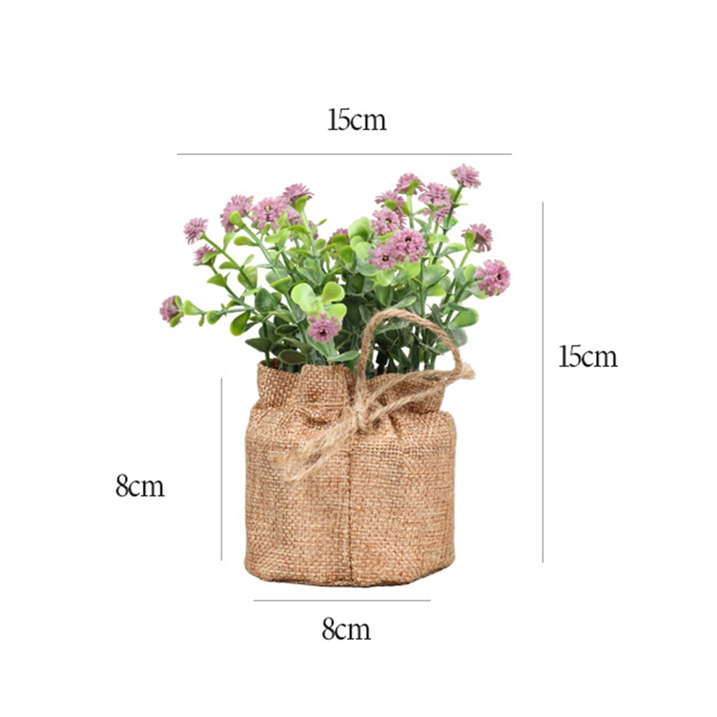 Chậu hoa nhân tạo bằng nhựa để bàn trang trí đa năng