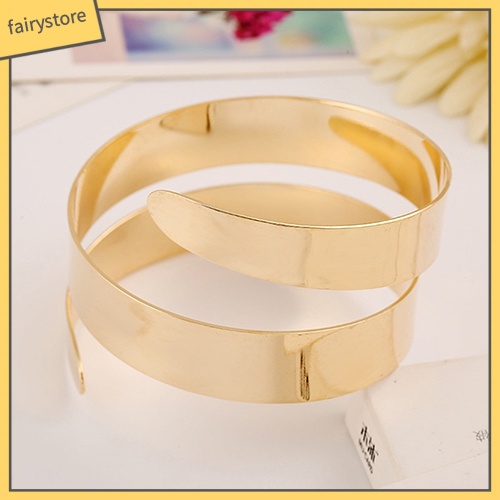 Vòng đeo cánh tay xoắn ốc đơn giản phong cách punk cho nữ