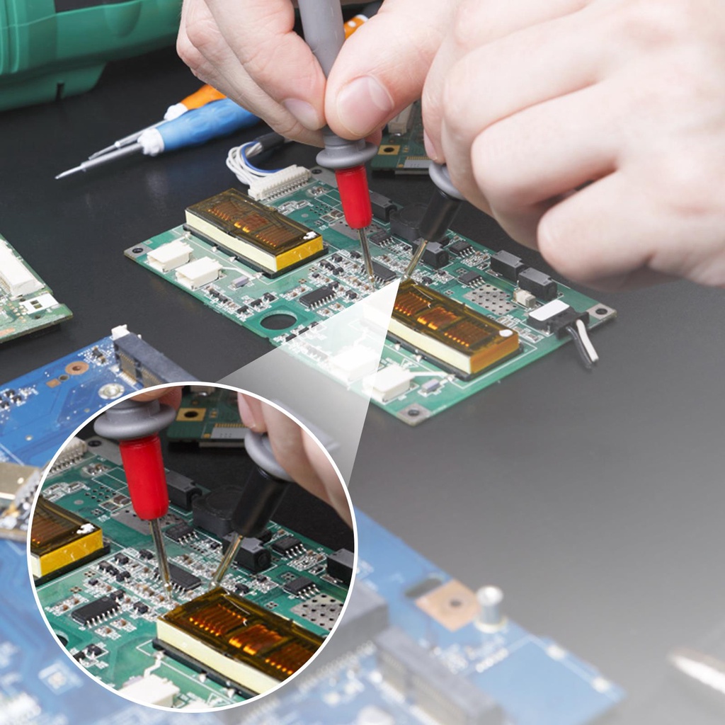 1 Cặp Dây Dò Thử Nghiệm Vạn Năng Kế Kỹ Thuật Số Có Kẹp