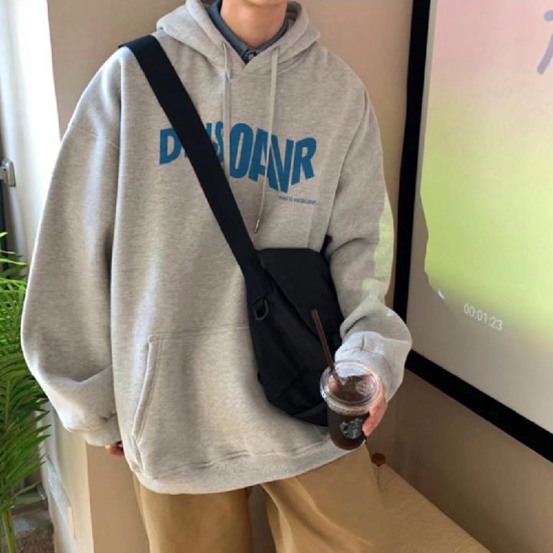 Áo hoodie Thể Thao Dáng Rộng In Chữ Thoải Mái Thời Trang unisex Size M-5XL