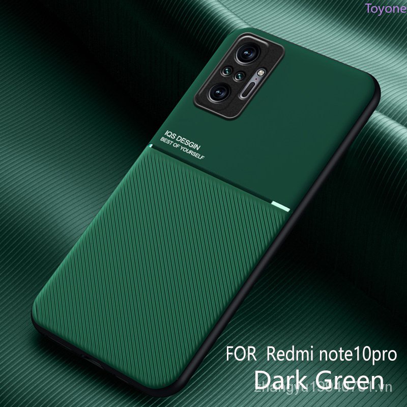 Ốp điện thoại TPU phối da mềm nhám chống sốc thời trang cho Redmi note 10 Pro note 10 4g 5g