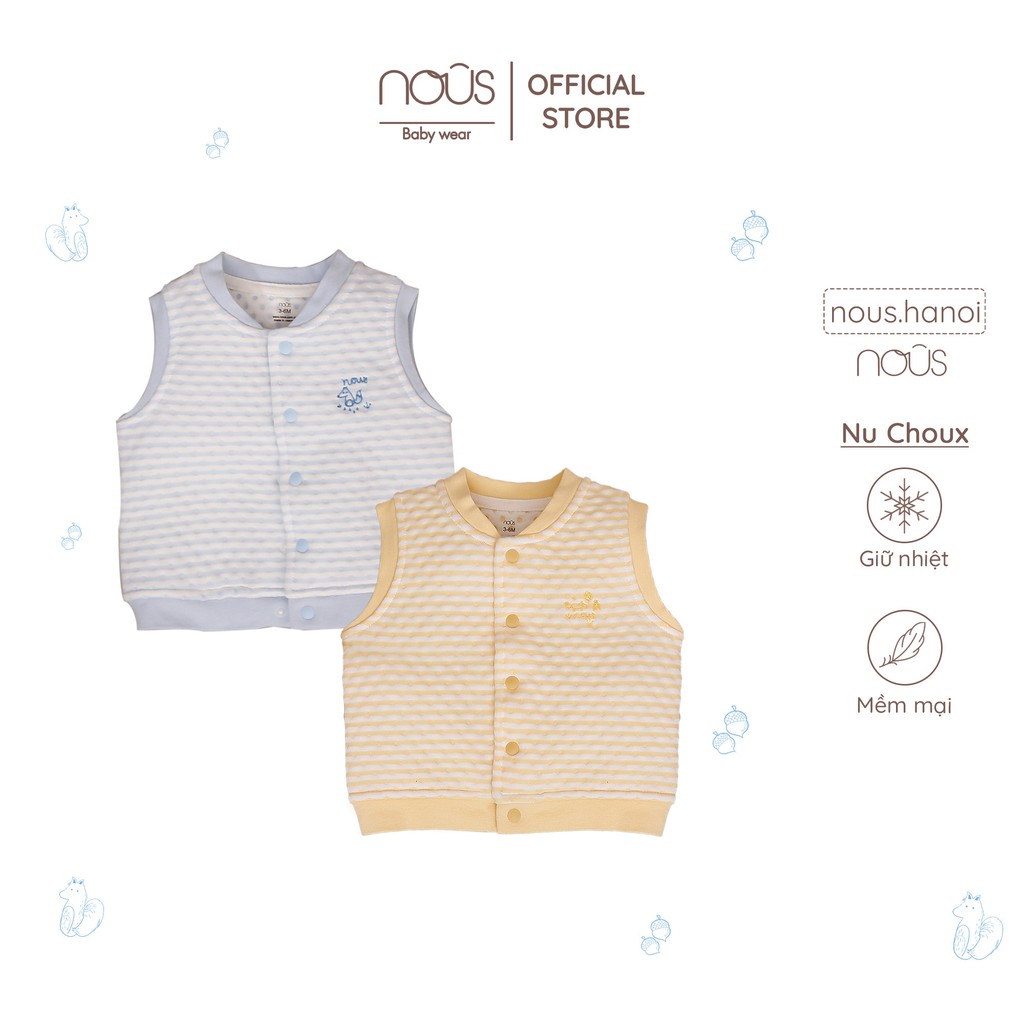 [FULL] Áo Gile Nous 2 Màu Trần bông Gilet 2020 ( Size từ 3-6 Tháng Đến 18-24 Tháng)