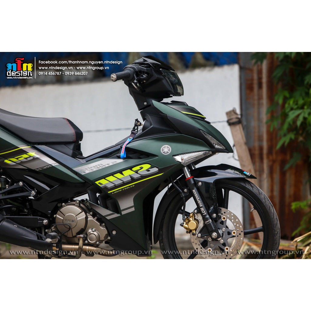 Tem rời Exciter 150 xanh xám nhám Siper