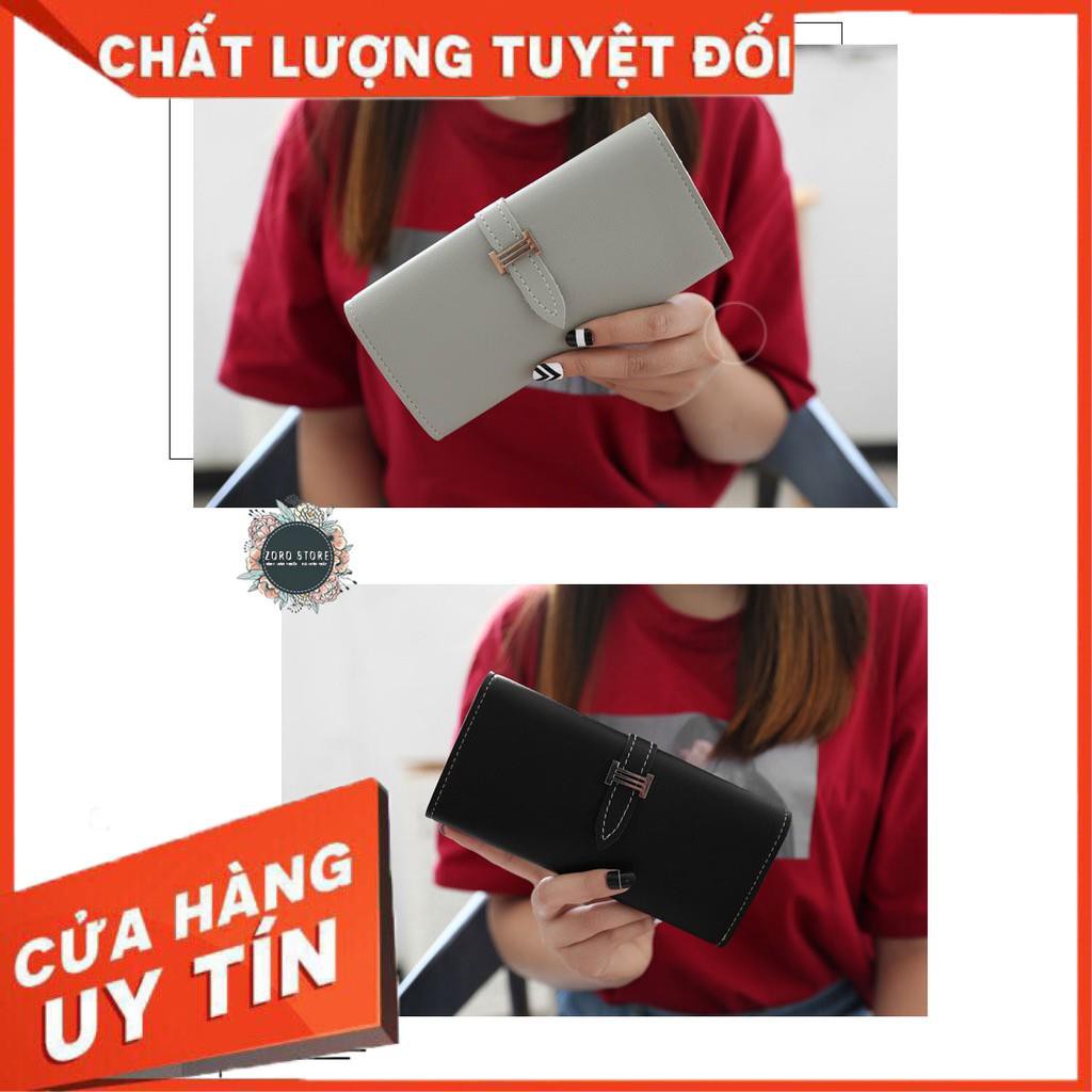 [Thanh lí xả kho] Ví nữ dài mini nhiều ngăn tiện dung, khóa cài gấp đôi , phù hợp đựng tiền và đựng thẻ ATM