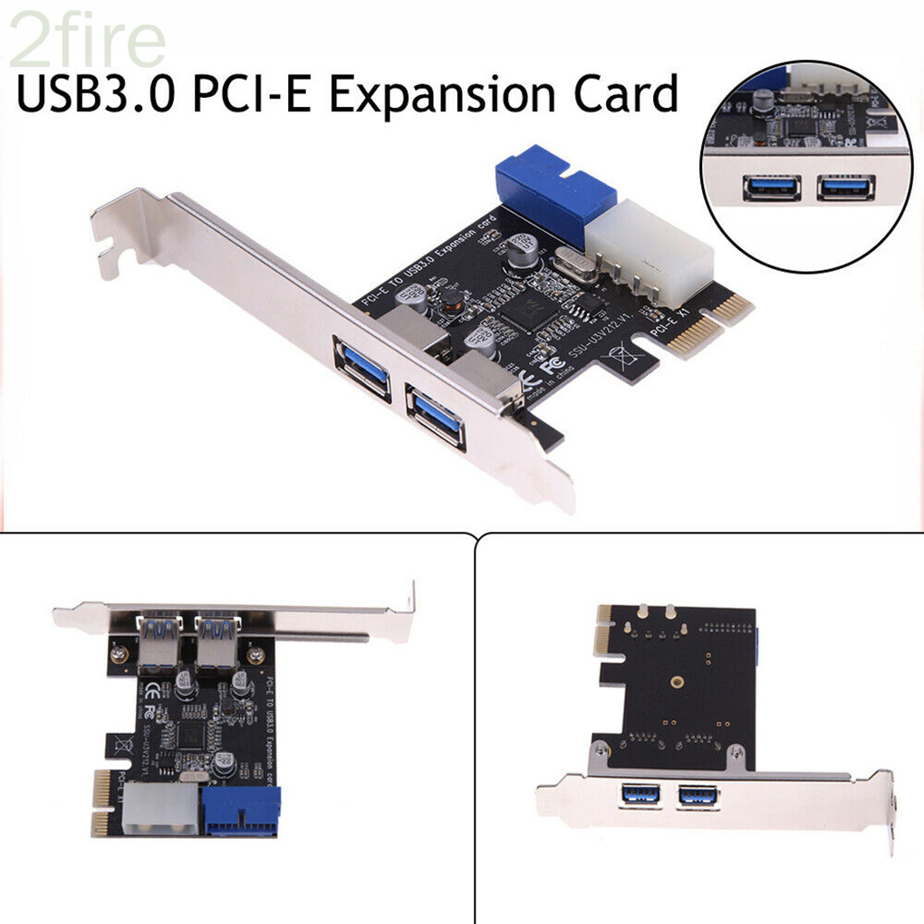 Card Mở Rộng Pci-E Sang Usb 3.0 5 Gbps Tốc Độ Cao Với Cổng Kép 20-pin