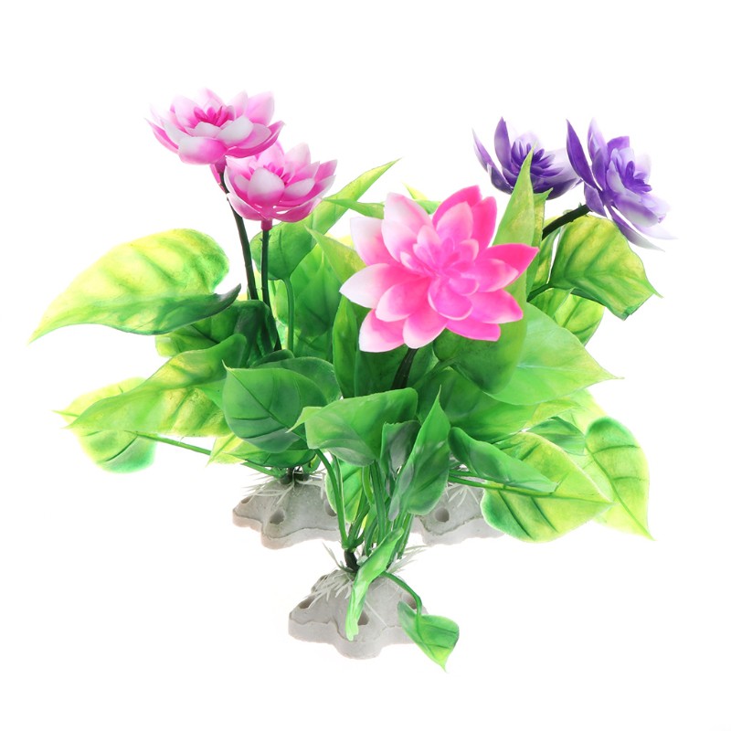 Cây hoa sen giả trang trí bể cá