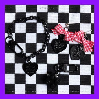 BÔNG TAI x VÒNG TAY BLACK HEART