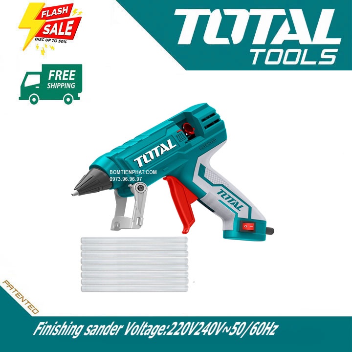 Súng bắn keo nến 220W Chính Hãng TOTAL TT301116 Dán gỗ, nhựa, handmade Thời gian làm nóng 3 Phút - TOTAL TOOLS WORLD