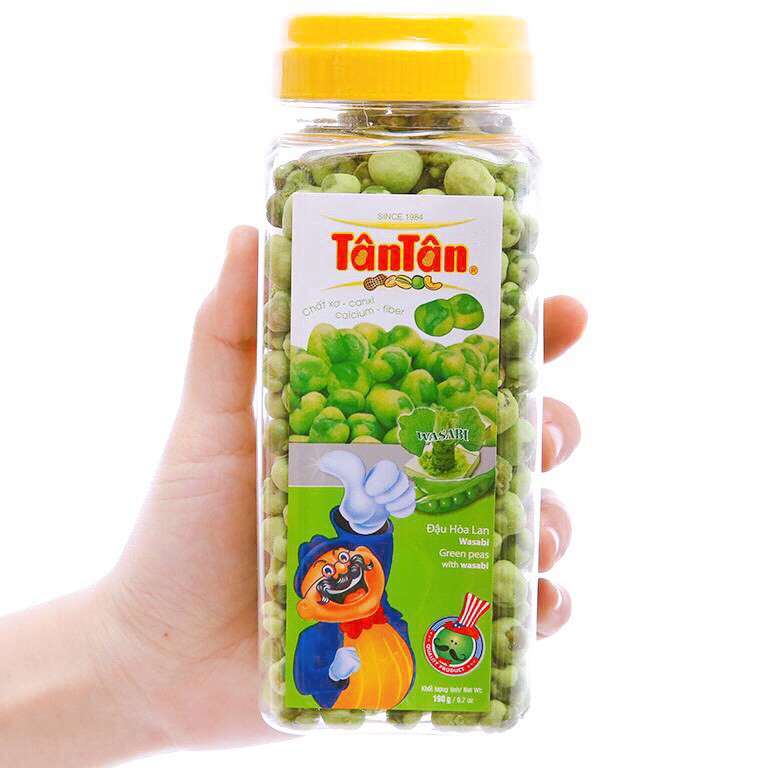 Đậu Hà Lan Tân Tân Vị Mù Tạt Wasabi (Hũ 190g)