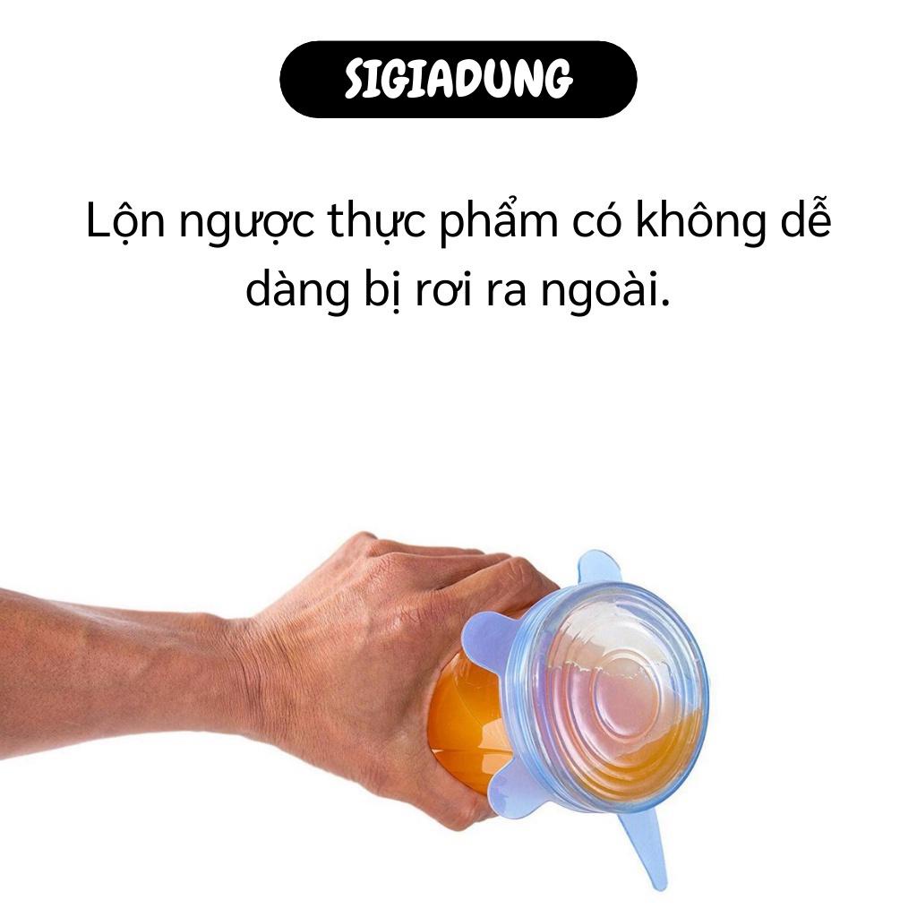 [SGD] Nắp Đậy Thực Phẩm - Bộ 6 Miếng Silicon Bọc Thực Phẩm, Màng Bọc Bảo Quản Thức Ăn 4167