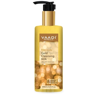 Sữa tẩy trang tinh chất vàng 24k - Vaadi Herbals Gold Cleansing Milk 24k Gold 110ml và 250ml