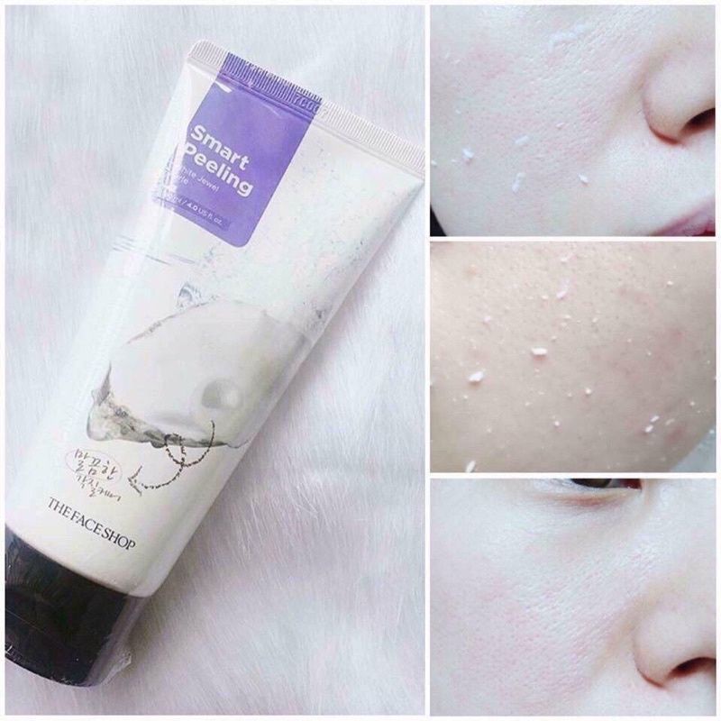 TẨY DA CHẾT / THE FACE SHOP /Tẩy Da Chết Ngọc Trai - White Jewel PeelingThe Face Shop Smart Peeling 120ml