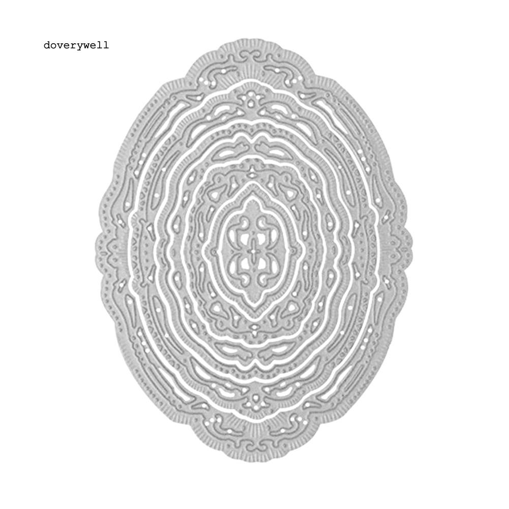 Set khuôn cắt giấy trang trí DIY hình oval tính tế đẹp mắt