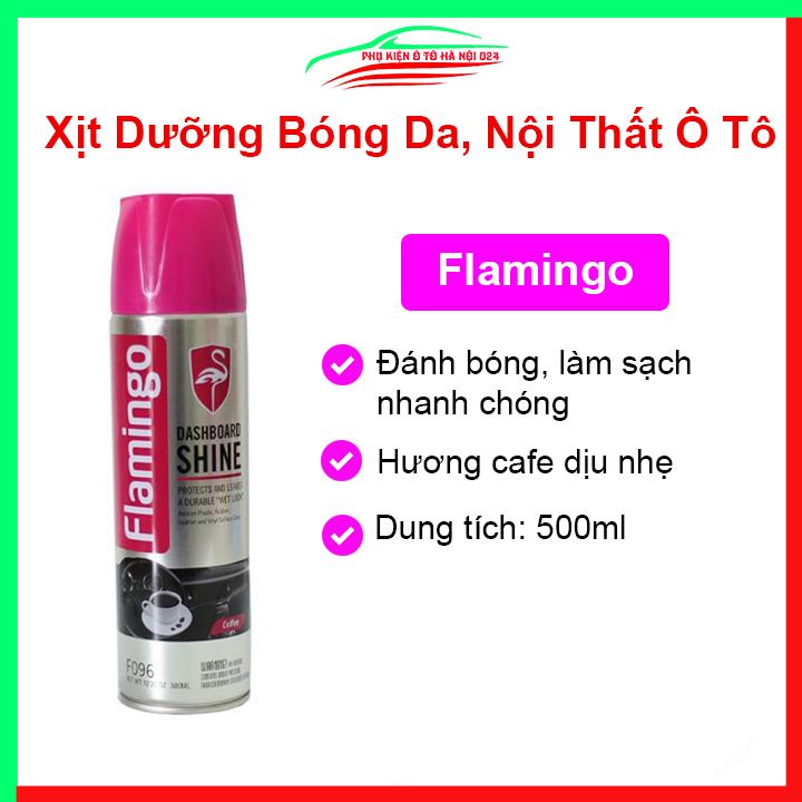 Bình xịt dưỡng bóng nội thất ô tô vị cafe FLAMINGO F096