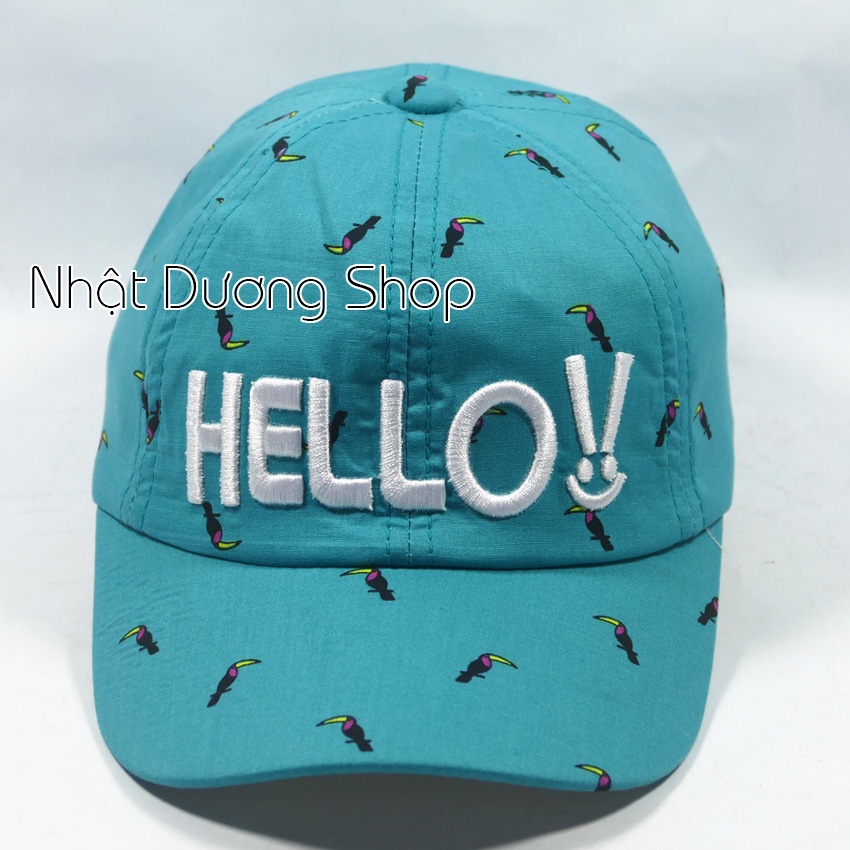 [ Hình thật ] Nón kết Hello cho trẻ em từ 4-7 tuổi chất liểu vải cotton cao cấp tạo cảm giác êm ái cho bé