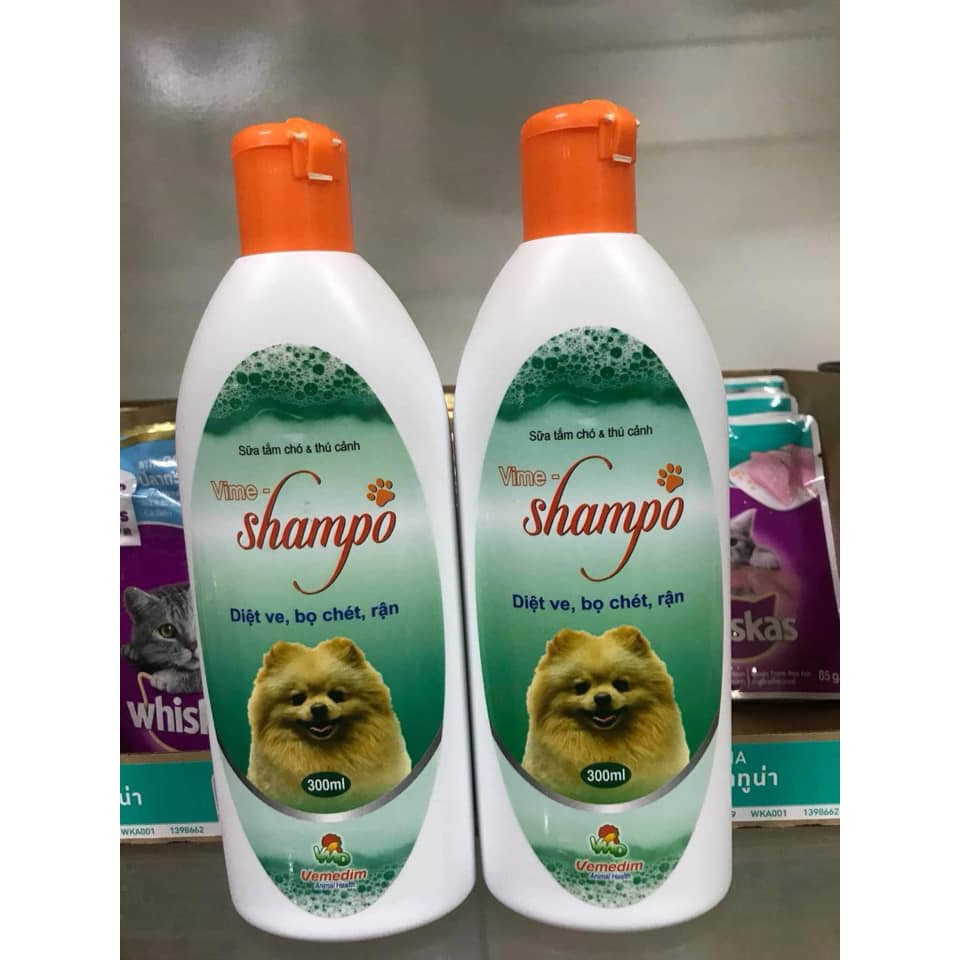 Sữa Tắm Đặc Trị Ve Rận Bọ Chét Cho Chó Mèo Và Thú Cảnh Vime Shampoo ( 300ml)