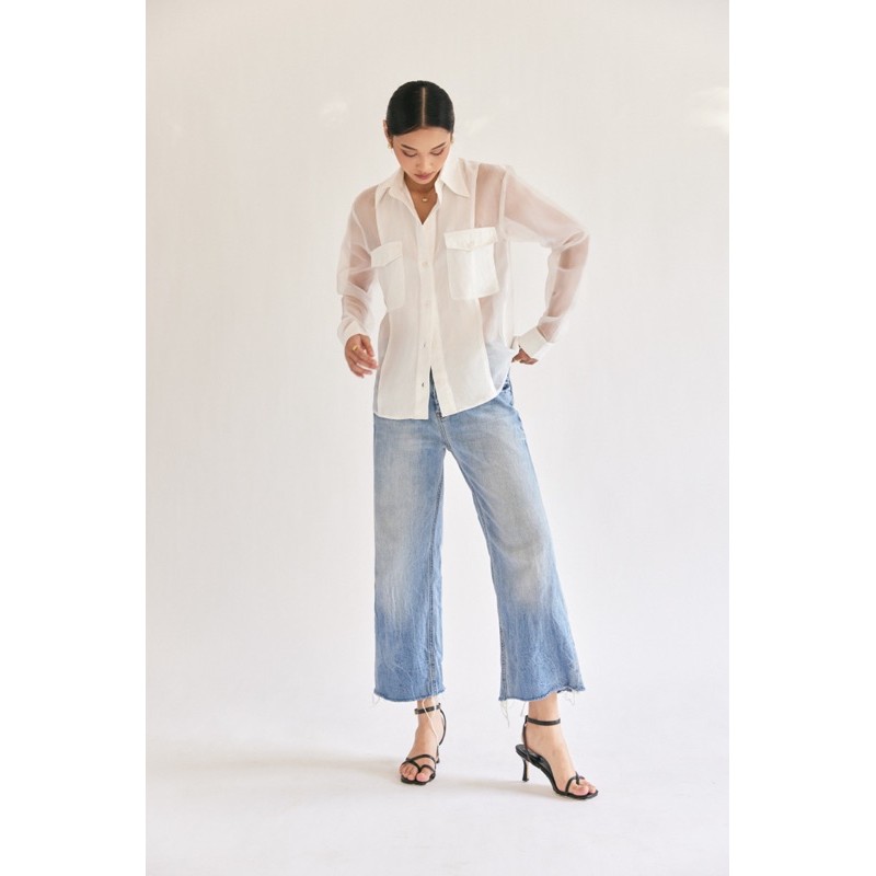 Áo sơ mi phối organza- REMMY