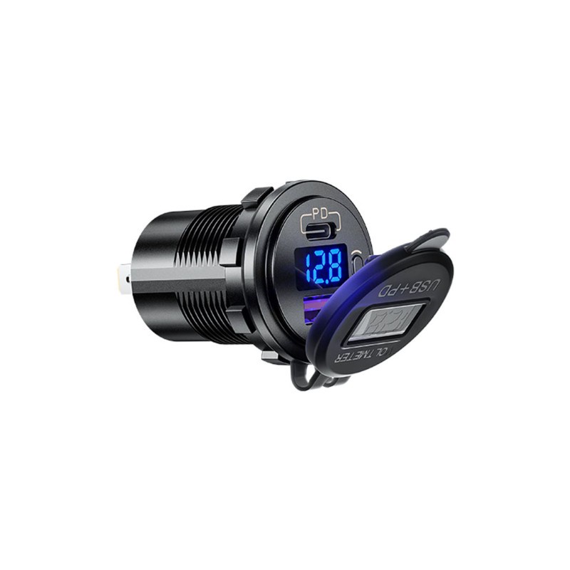 Tẩu Sạc Nhanh Usb Loại C Pd Qc3.0 12v Có Công Tắc On Off Cho Xe Hơi