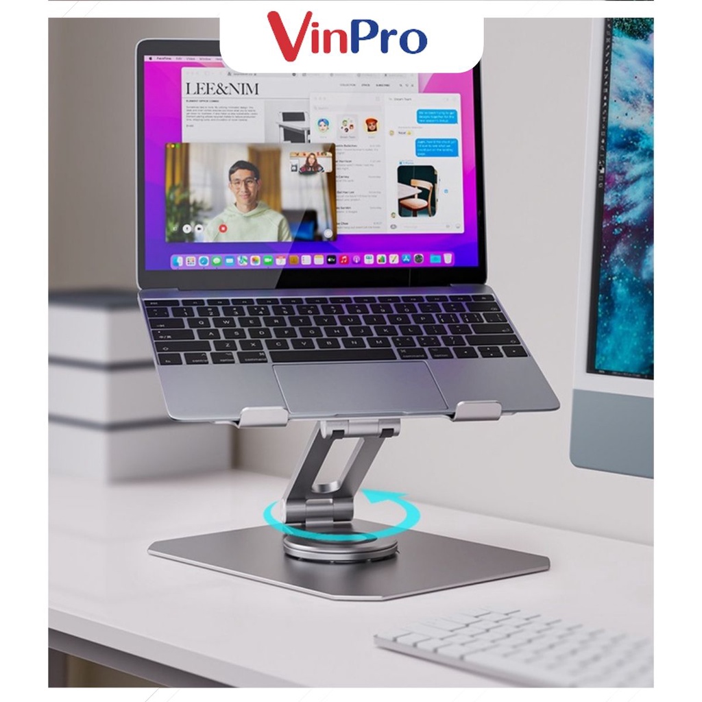 Giá đỡ Boneruy L05 cho Laptop Macbook Máy tính  chân đế xoay 360 độ chắc chắn cao cấp cho máy 11 - 17 inch.