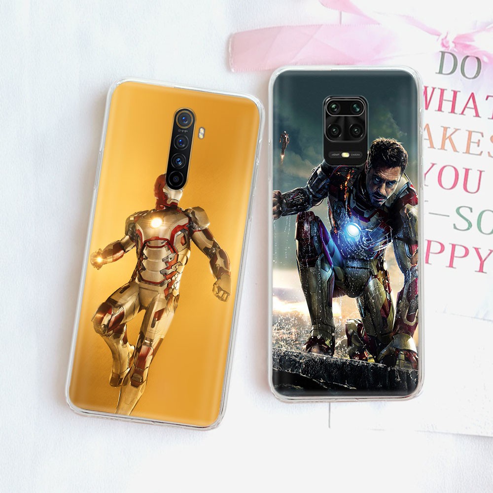 Ốp Điện Thoại Trong Suốt Hình Iron Man Ty24 Cho Xiaomi Redmi Note 4 Prime 4a 4x A1 Pro Pocophone F1 F2 M3 X3 Nfc