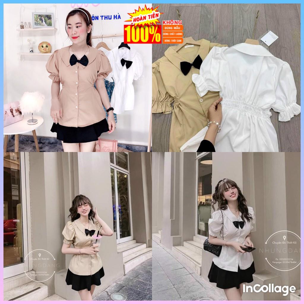 Áo sơ mi nơ, áo sơ mi kiểu chất đẹp