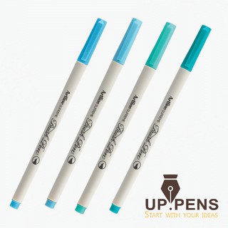 Combo 4 bút lông đầu cọ viết calligraphy Artline Supreme Brush EPFS-F - UP.PENS Collection - Turquoise Colors 1