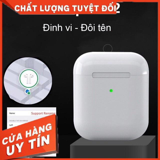 Tai Nghe Airpods 2, Bluetooth 5.0 Định Vị, Đổi Tên, Sạc Không Dây, Tháo Tai Dừng Nhạc Phiên Bản Cao Cấp Nhất 2021