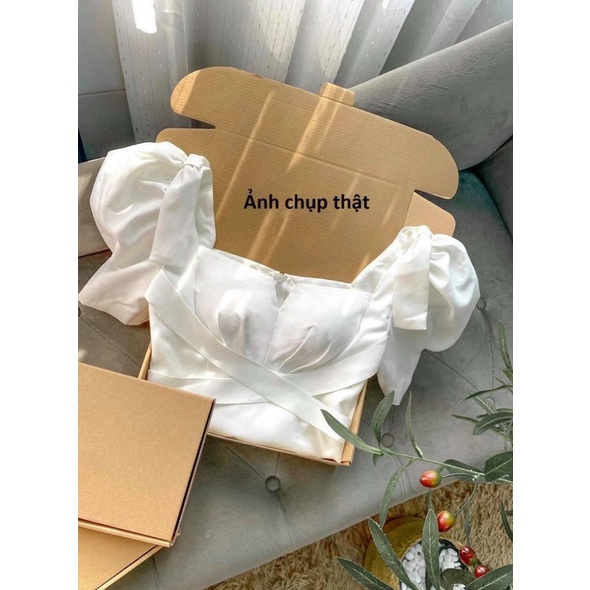 Đầm cổ vuông nơ vai dây chéo bigsize 50-90kg