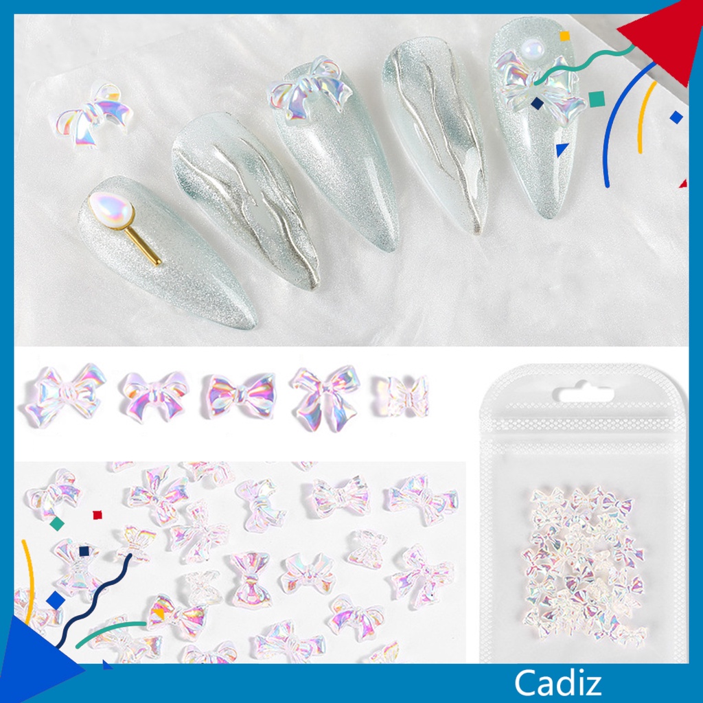 [Hàng mới về] Set 30 Nơ Đính Đá Trang Trí Móng Tay Cho Nữ