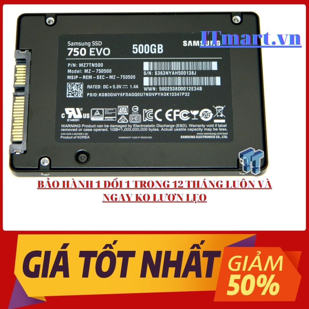 Ổ cứng SSD 500Gb Evo750 và Samsung 256Gb EVO PM871 Tháo máy laptop Dell đẹp như mới- có cài win 10 sẵn