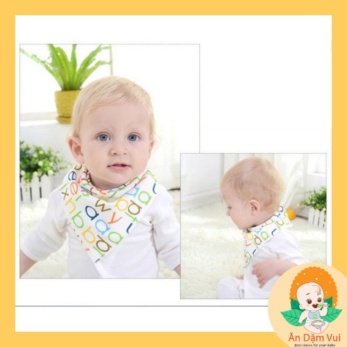 Set 5 khăn yếm tam giác cotton cao cấp, khăn quàng cổ giữ ấm cổ, yếm sữa nhiều mẫu xinh đáng yêu cho bé.