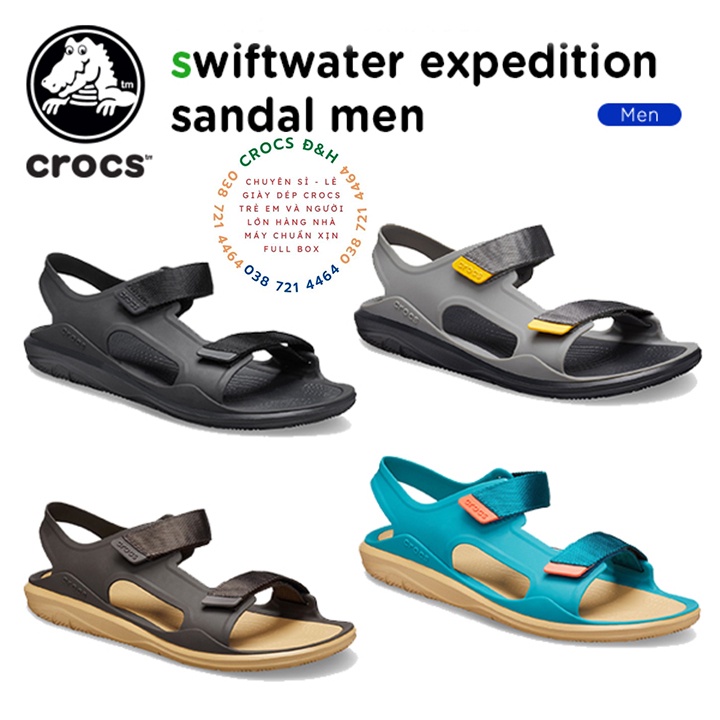 Dép sandal quai ngang nhựa swiftwaterwave expedition cho nam đi mưa, lội nước, đi biển, chống hôi chân