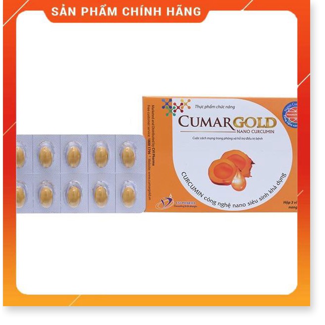 CUMARGOLD - Nano curcumin - Nano nghệ - Đau dạ dày [Cumagold, curmagold]