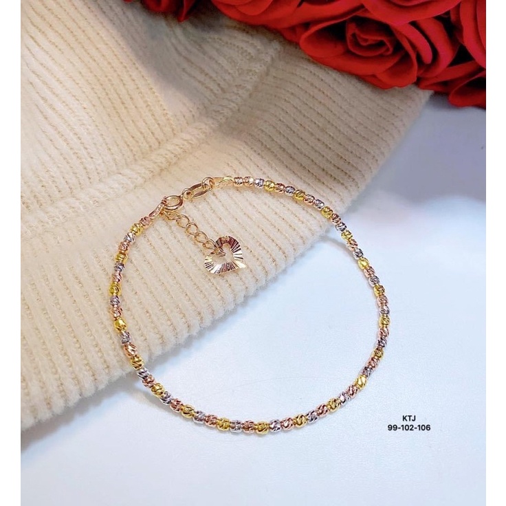 Lắc Tay Vàng Nữ Dáng Bi Mềm size 2ly Cực Nhỏ Gọn mà xinh xắn cho nữ - Trang sức Vàng Bạc Hoà Thảo HTJ