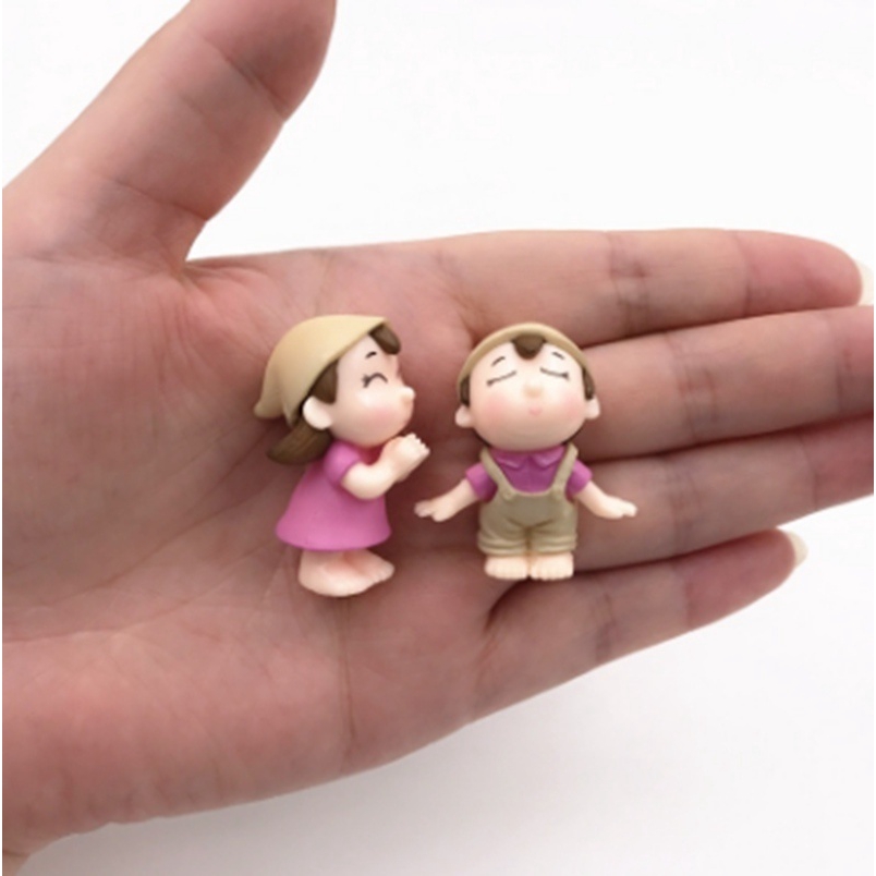 Set 2 mô hình cặp đôi đáng yêu xinh xắn để trang trí sân vườn