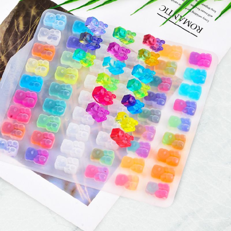 Timex Khuôn Silicone Làm Trang Sức Thủ Công Hình Gấu / Hoa Khô Diy