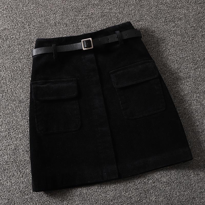 Jiashucheng Chân Váy Nhung Ngắn Lưng Cao Dáng Chữ A Phong Cách Retro Cho Nữ