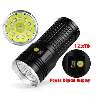 ✡diamonds1✡ xml t6 x 12 led hunting flashligt 4x18650 battery torch bright hunting torch