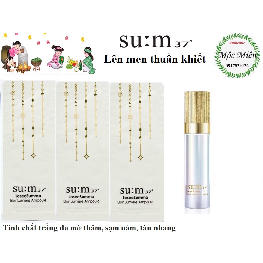 Gói tinh chất truyền trắng da mờ thâm, sạm, nám Su:m37 LosecSumma Elixir Lumiere Ampoule